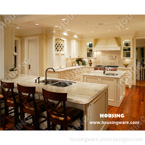 Deluxe Solid Wood Kitchen Cabinet in Top Design